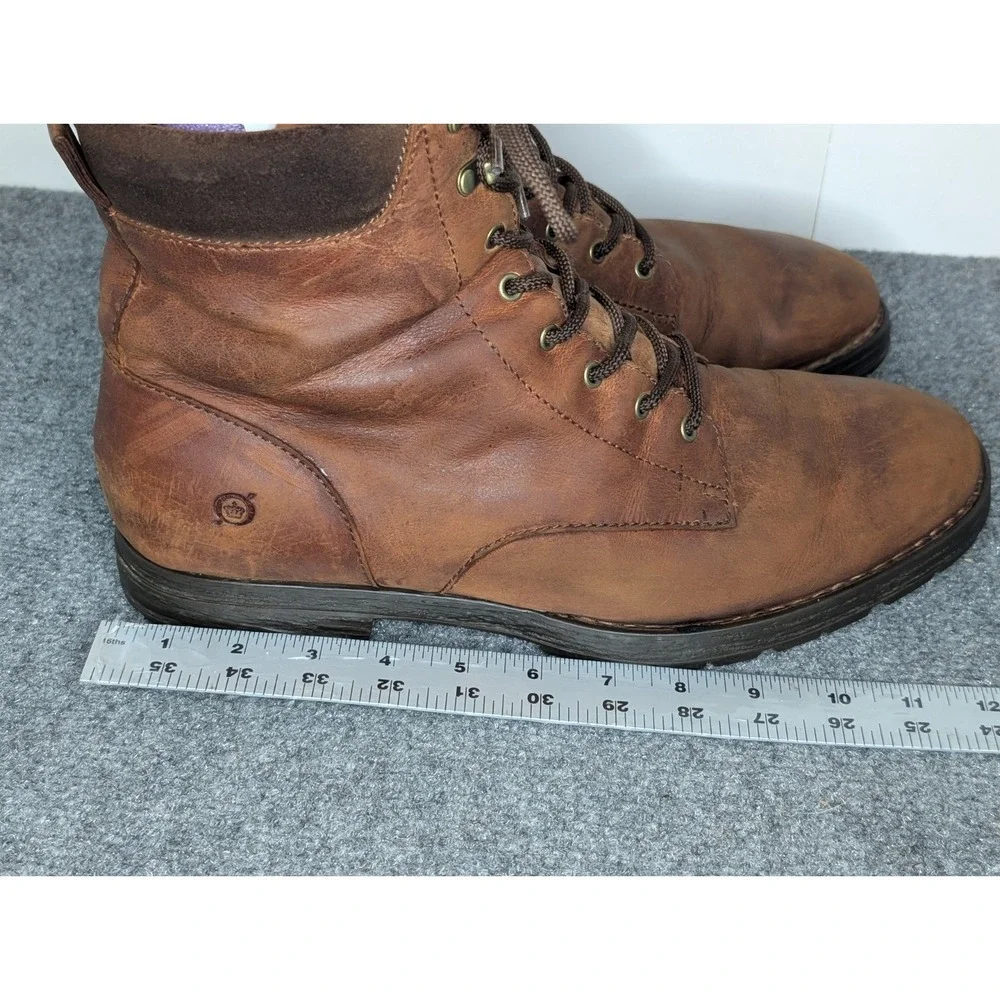 Born Brown Leather Suede Lace Up Combat Boots Men's Size 15 READ**